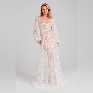 NWT Nadine Merabi Cassandra White Maxi Dress